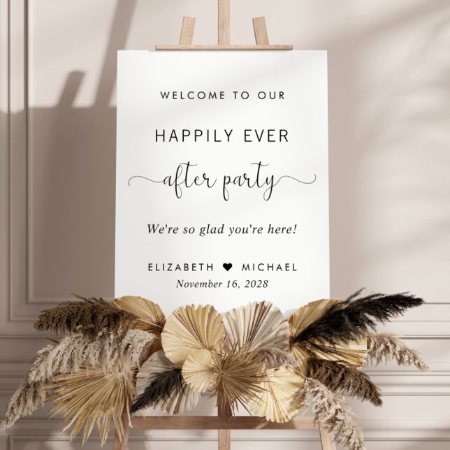 Happily Ever After Party Wedding Reception Welcome Foam Board (Creator Uploaded)