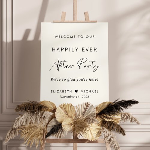 Happily Ever After Party Wedding Reception Welcome Foam Board