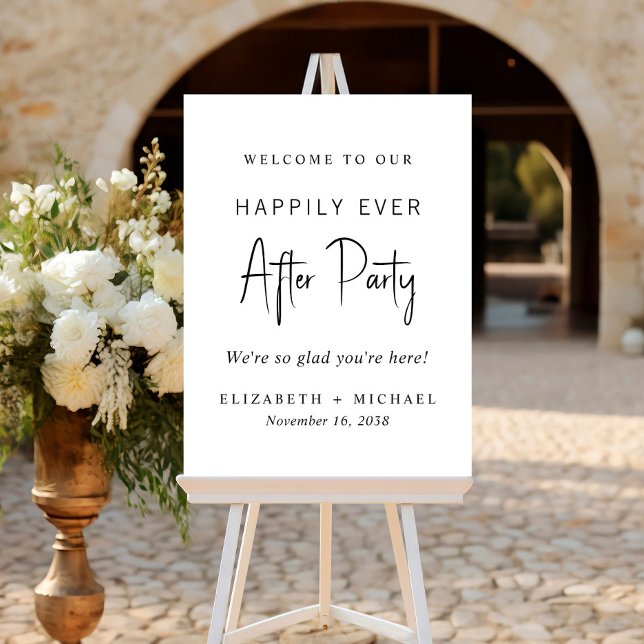 Happily Ever After Party Wedding Reception Welcome Foam Board (Creator Uploaded)