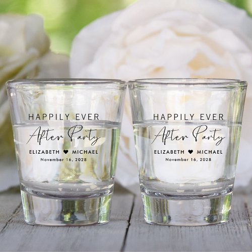 Happily Ever After Party Wedding Shot Glass
