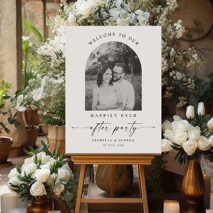 Happily Ever After Party Wedding Welcome sign
