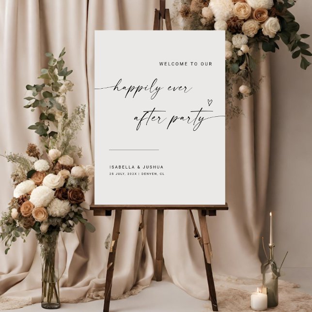 Happily Ever After Party Wedding Welcome sign (Creator Uploaded)