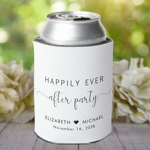 Happily Ever After Party White Wedding Reception Can Cooler