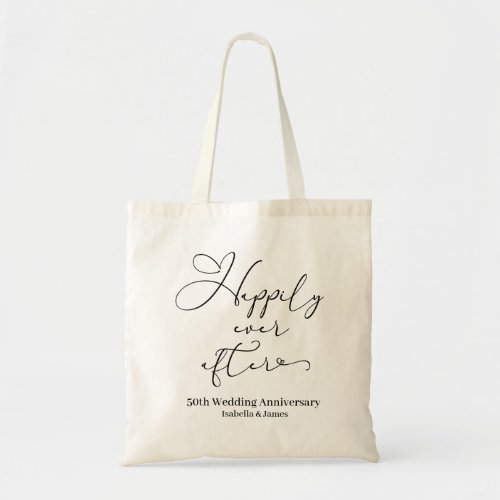 Happily Ever After Personalized 50th Anniversary  Tote Bag