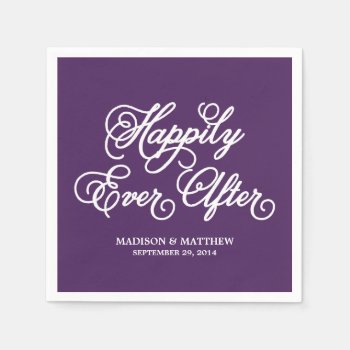 Happily Ever After | Personalized Paper Napkins by FINEandDANDY at Zazzle