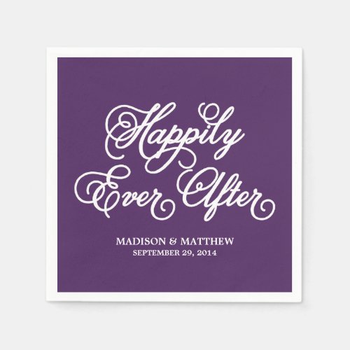 Happily Ever After  Personalized Paper Napkins