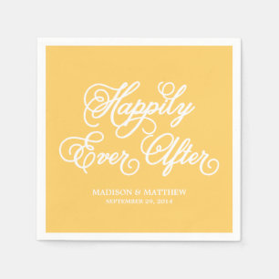Happily Ever After Personalized Paper Napkins