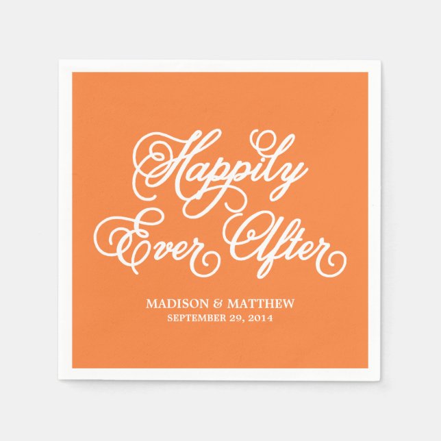 Happily Ever After | Personalized Paper Napkins (Front)