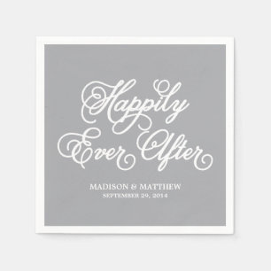 Happily Ever After Personalized Paper Napkins