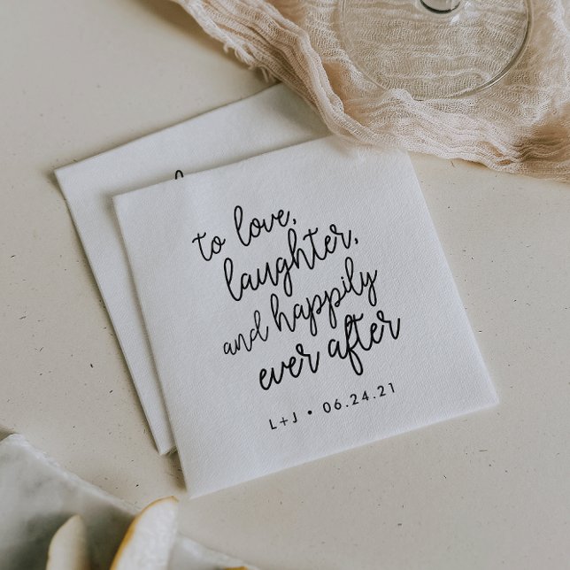 Happily Ever After | Personalized Wedding Napkins (Creator Uploaded)