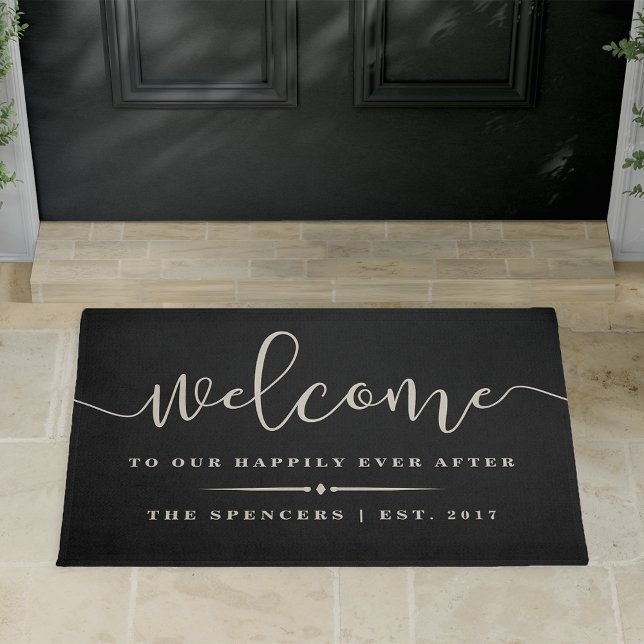 Happily Ever After Personalized Welcome Doormat (Creator Uploaded)