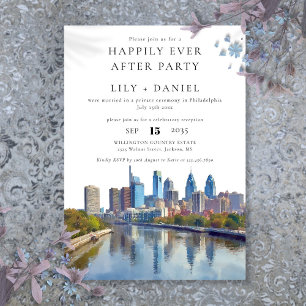 Happily Ever After Philadelphia Wedding Invitation