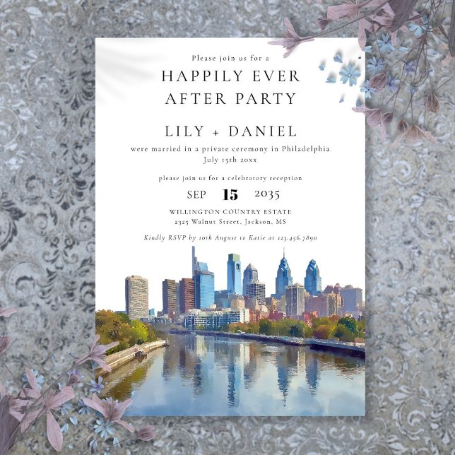 Happily Ever After Philadelphia Wedding Invitation (Happily Ever After Philadelphia Wedding Invitation)