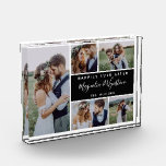 Happily Ever After Photo Collage Wedding Keepsake<br><div class="desc">Turn your favorite wedding photographs into a keepsake with this modern photo collage design. The text reads Happily ever after. You can add your names and wedding date to personalize it further. **PLEASE READ BEFORE ORDERING** If you make changes to the shape or size or choose another product and the...</div>