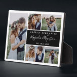 Happily Ever After Photo Collage Wedding Keepsake Plaque<br><div class="desc">Turn your favorite wedding photographs into a keepsake with this modern photo collage design. The text reads Happily ever after. You can add your names and wedding date to personalize it further. **PLEASE READ BEFORE ORDERING** If you make changes to the shape or size or choose another product and the...</div>