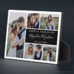 Happily Ever After Photo Collage Wedding Keepsake Plaque<br><div class="desc">Turn your favorite wedding photographs into a keepsake with this modern photo collage design. The text reads Happily ever after. You can add your names and wedding date to personalize it further. **PLEASE READ BEFORE ORDERING** If you make changes to the shape or size or choose another product and the...</div>