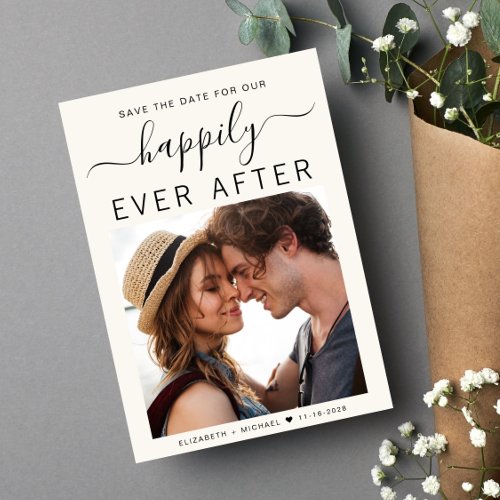 Happily Ever After Photo Cream Save The Date