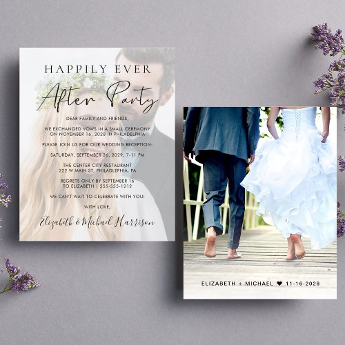 Happily Ever After Photo Overlay Wedding Reception