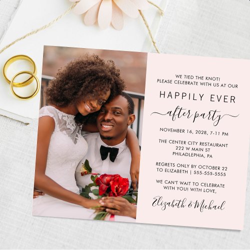 Happily Ever After Photo Pink Wedding Reception