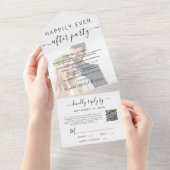 Happily Ever After Photo QR Code Wedding Reception All In One Invitation (Tearaway)