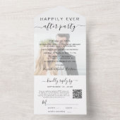 Happily Ever After Photo QR Code Wedding Reception All In One Invitation (Inside)