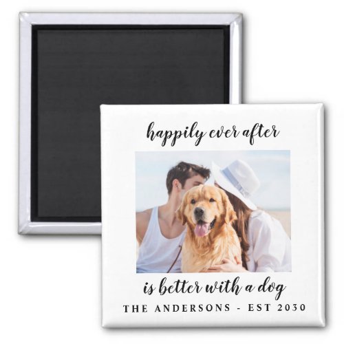 Happily Ever After Photo Wedding Magnet