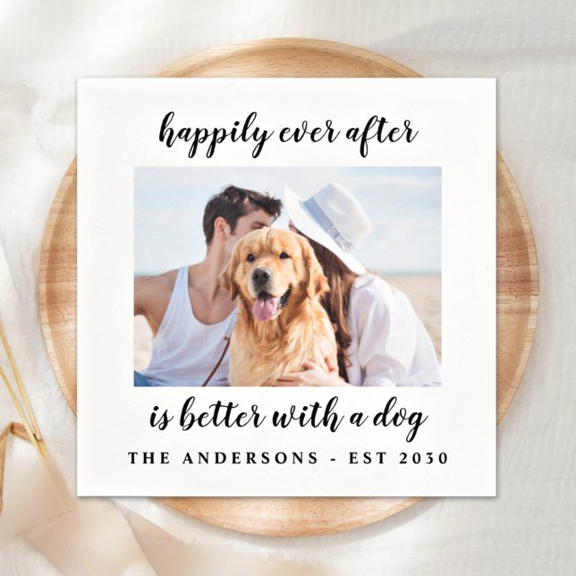 Happily Ever After Photo Wedding Napkins (Creator Uploaded)
