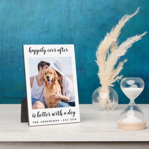 Happily Ever After Photo Wedding Newlywed Plaque