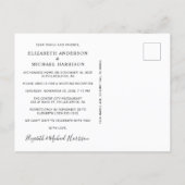 Happily Ever After Photo Wedding Reception Invitation Postcard (Back)