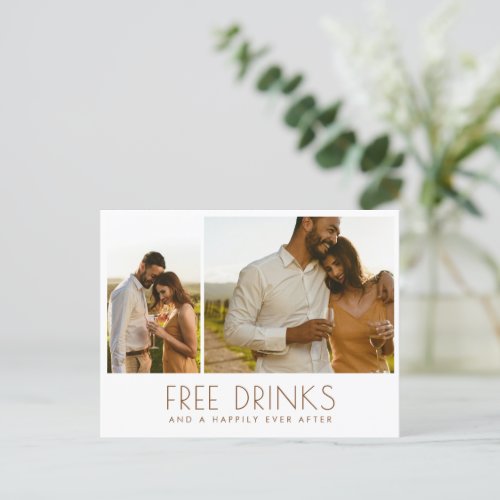 Happily Ever After Photo Wedding Save the Date Announcement Postcard