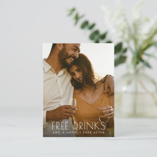 Happily Ever After Photo Wedding Save the Date Announcement Postcard