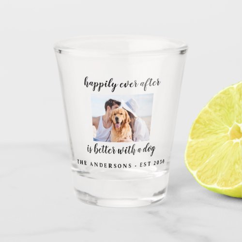 Happily Ever After Photo Wedding Shot Glass