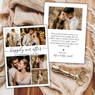 Happily Ever After Photo Wedding Thank You Card