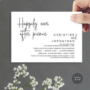 Happily Ever After Picnic, Wedding Elopement Invitation