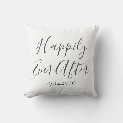 Happily Ever After Pillow Newlyweds Anniversary