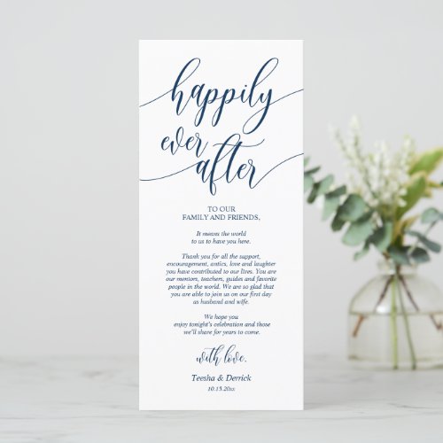 Happily ever after Place Setting Thank You Cards