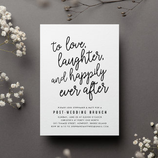 Happily Ever After Post Wedding Brunch Invitation