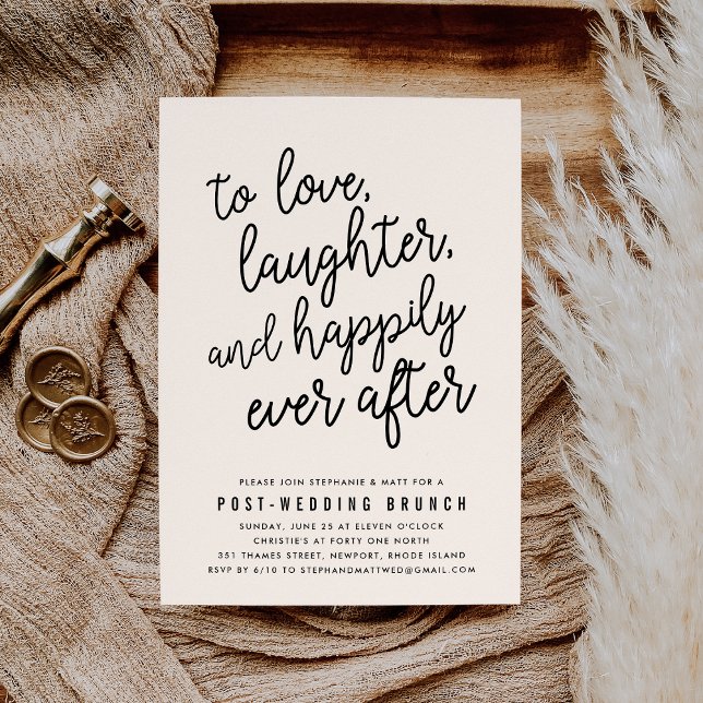 Happily Ever After Post Wedding Brunch Invitation (Creator Uploaded)