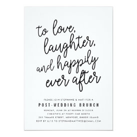 Happily Ever After Post Wedding Brunch Invitation