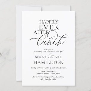 Happily Ever After Post wedding Lunch Celebration Invitation