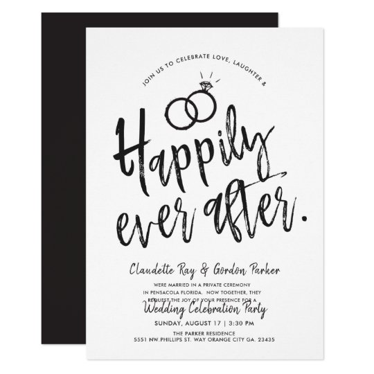 Happily ever after | Post Wedding Party Invitation | Zazzle.com