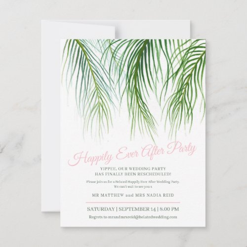 Happily Ever After post Wedding Party Save The Date