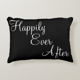 Happily Ever After Quote Accent Pillow