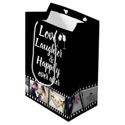 Happily Ever After Quote Custom Photo Reel Medium Gift Bag