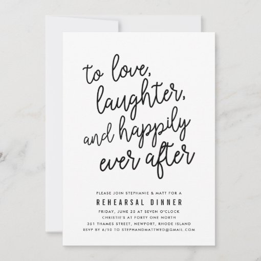 Happily Ever After Rehearsal Dinner Invitation Zazzle 4106