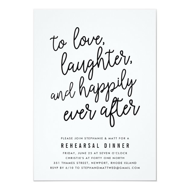 Happily Ever After | Rehearsal Dinner Invitation