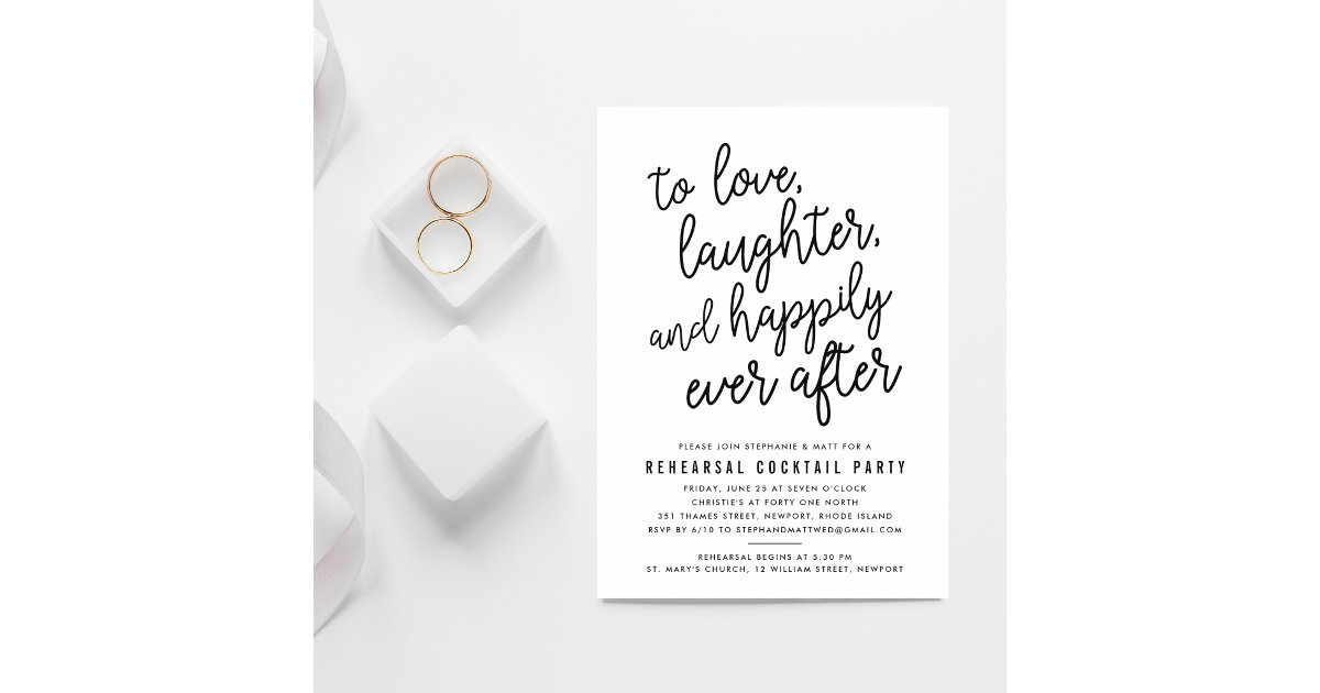 Happily Ever After Rehearsal Dinner Invitation Zazzle 5693