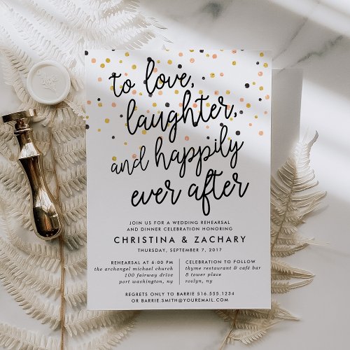 Happily Ever After  Rehearsal Dinner Invitation