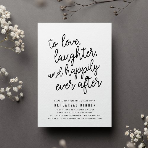 Happily Ever After  Rehearsal Dinner Invitation