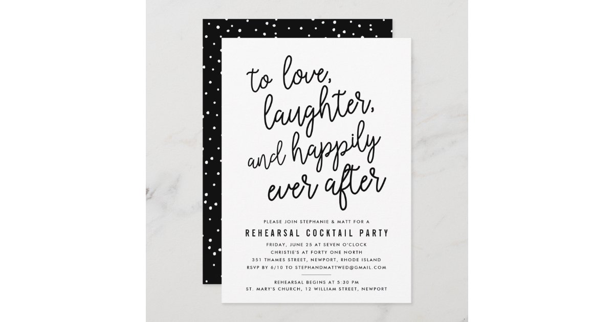 Happily Ever After Rehearsal Dinner Invitation 6295